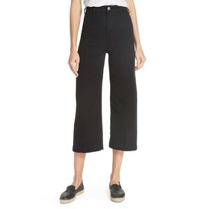 Free People | Patti Crop Wide-Leg Jeans | Black